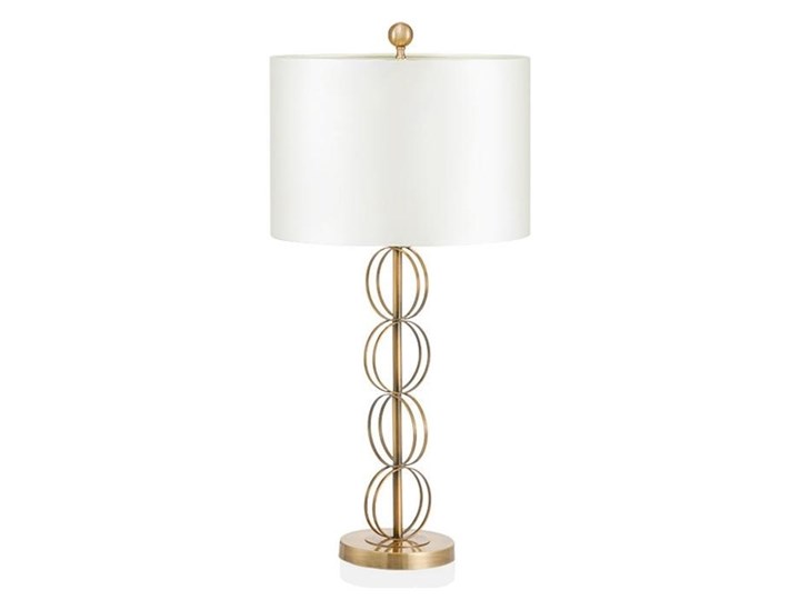 Lampa stołowa złoto biała / Donna 66 wys. Wysokość 66 cm Lampa z kloszem Metal Kolor Złoty Kolor Biały