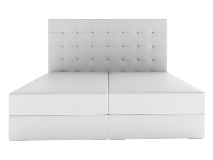 Łóżko kontynentalne z pojemnikiem MANDRAGOLA 140x200 Tkanina Drewno Łóżko tapicerowane Kategoria Łóżka do sypialni Kolor Biały
