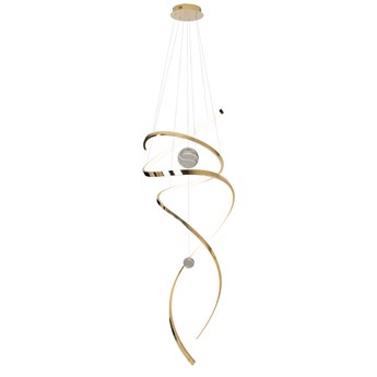 Złota lampa wisząca RITZ LED