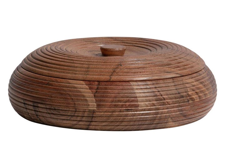 Be Pure :: Pojemnik Vessel drewniany naturalny śr. 20 cm Drewno Kolor Brązowy Typ Pojemniki