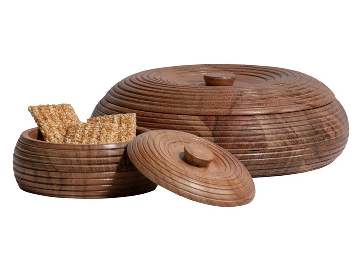 Be Pure :: Pojemnik Vessel drewniany naturalny śr. 20 cm Drewno Typ Pojemniki Kolor Brązowy