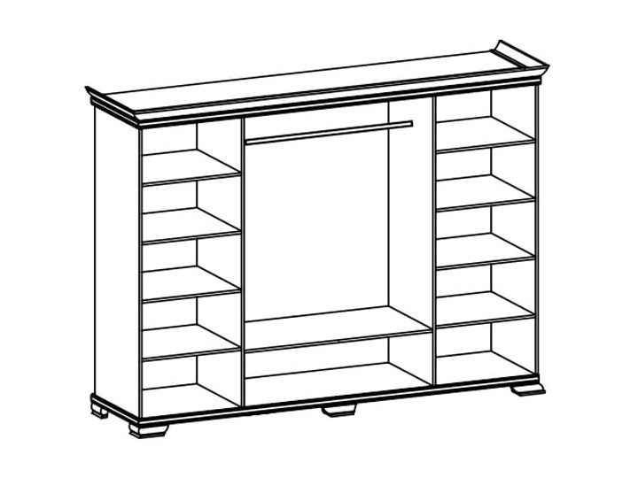 Szafa Kora - Kolor: Brązowy 208x210x62 Drewno Płyta MDF Wysokość 210 cm Głębokość 62 cm Szerokość 208 cm Ilość drzwi Czterodrzwiowe