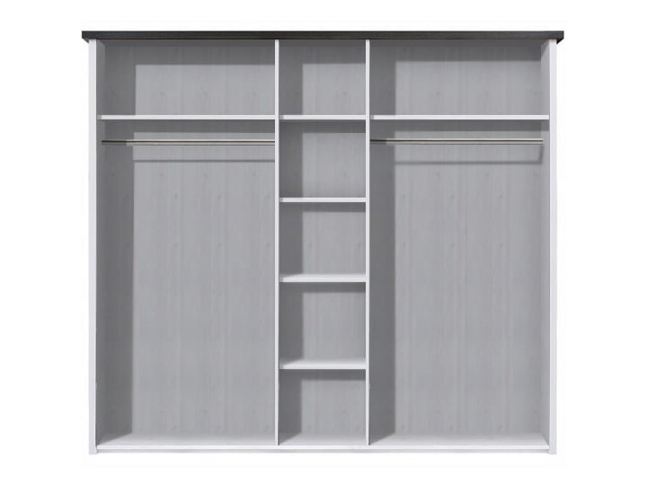 Szafa Luca - Kolor: Modrzew Sibiu 241x212.5x61.5 Płyta laminowana Metal Płyta MDF Drewno Ilość drzwi Pięciodrzwiowe
