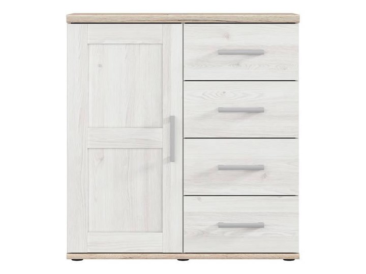 Komoda Romance 93x99x45 Płyta MDF Szerokość 93 cm Głębokość 45 cm Drewno Wysokość 99 cm Styl Skandynawski