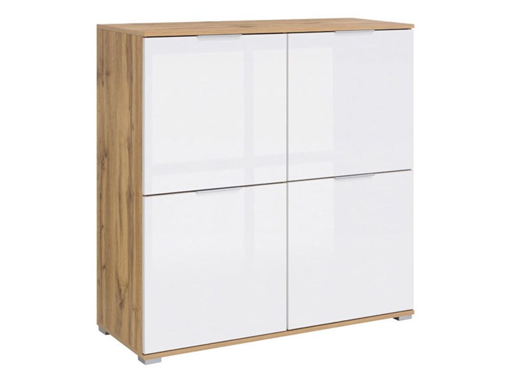 Komoda Zele - Kolor: Dąb Wotan 104x106x41 Wysokość 106 cm Szerokość 106 cm Płyta MDF Drewno Kategoria Komody