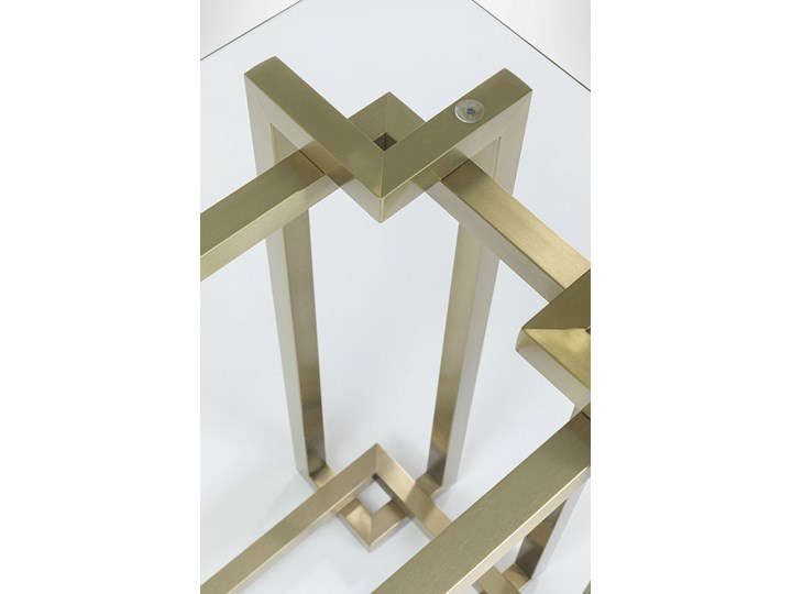 Konsola Clara 145x48 cm złota - blat szklany Szkło Szerokość 145 cm Kolor Złoty