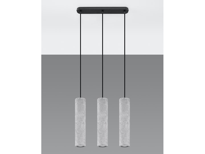 Lampa wisząca 3-punktowa klosz betonowy 40x100 cm Styl Nowoczesny Lampa z kloszem Kategoria Lampy wiszące
