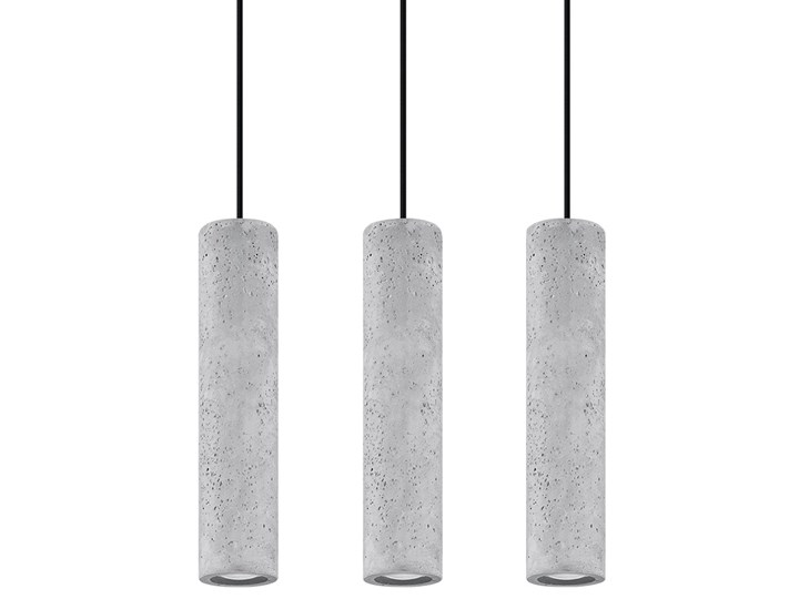 Lampa wisząca 3-punktowa klosz betonowy 40x100 cm Styl Industrialny Lampa z kloszem Kategoria Lampy wiszące