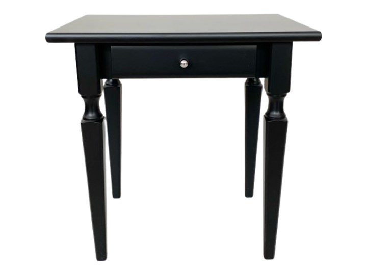 SZAFECZKA NOCNA DREWNIANA CZARNA Z SZUFLADĄ LORD 50X35X50CM Płyta MDF Drewno Płyta laminowana Styl Klasyczny Typ Nocne