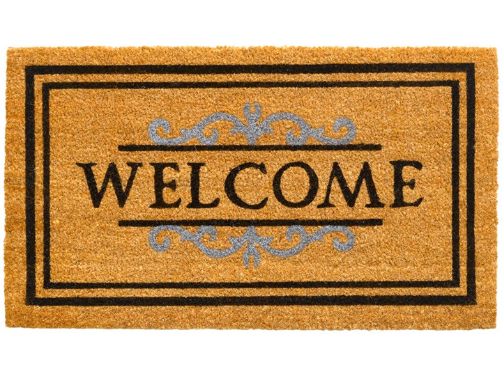 WYCIERACZKA KOKOSOWA NATURALNA Z NAPISEM ” WELCOME ” 70 X 40 CM Kategoria Wycieraczki Włókno kokosowe Kolor Pomarańczowy
