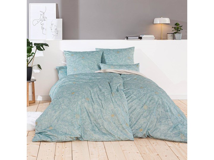 Komplet pościeli satynowej Estella Equisit Selena Mint Bawełna 155x200 cm 200x220 cm Satyna 70x80 cm 135x200 cm Pomieszczenie Pościel do sypialni