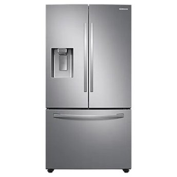 Lodówka SAMSUNG RF23R62E3S9 EO Side by side No frost 177.7cm Srebrna Podajnik wody Kostkarka