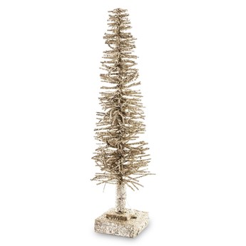 CHOINKA drzewko bożonarodzeniowe z rattanu i drewna z lampkami led, wys. 60 cm