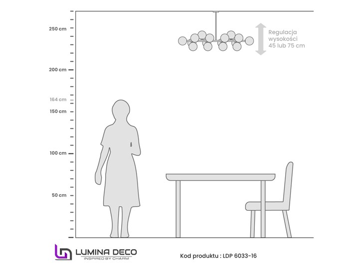 NOWOCZESNA LAMPA WISZĄCA MOSIĘŻNA PETRICA W16 Lampa z kloszem Mosiądz Metal Lampa z abażurem Szkło Ilość źródeł światła 16 źródeł