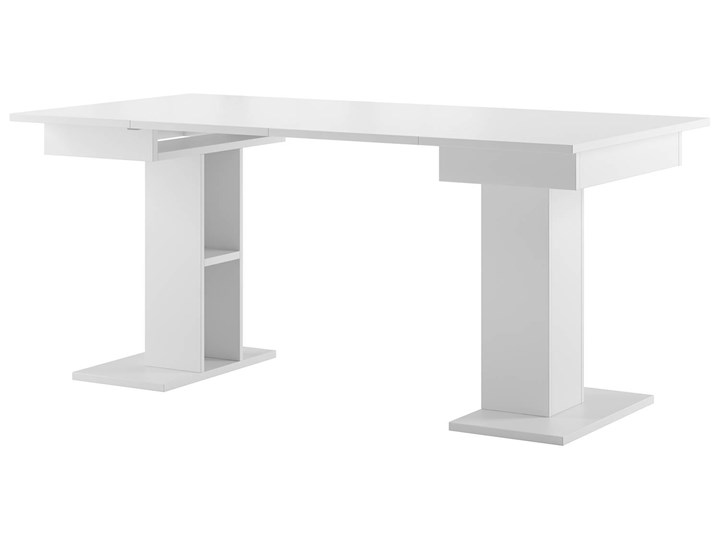 Stół Star 05 - Dł. po rozłożeniu: 220 cm - Kolor: Biały Matowy Wysokość 61 cm Płyta laminowana Drewno Kategoria Stoły kuchenne