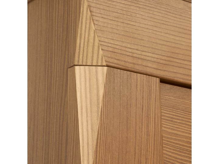 Szafa Bergen - Kolor: Modrzew Sibiu Złoty 144x202x63 Wysokość 202 cm Metal Szerokość 144 cm Płyta MDF Płyta laminowana Ilość drzwi Trzydrzwiowe Głębokość 63 cm Kategoria Szafy do garderoby