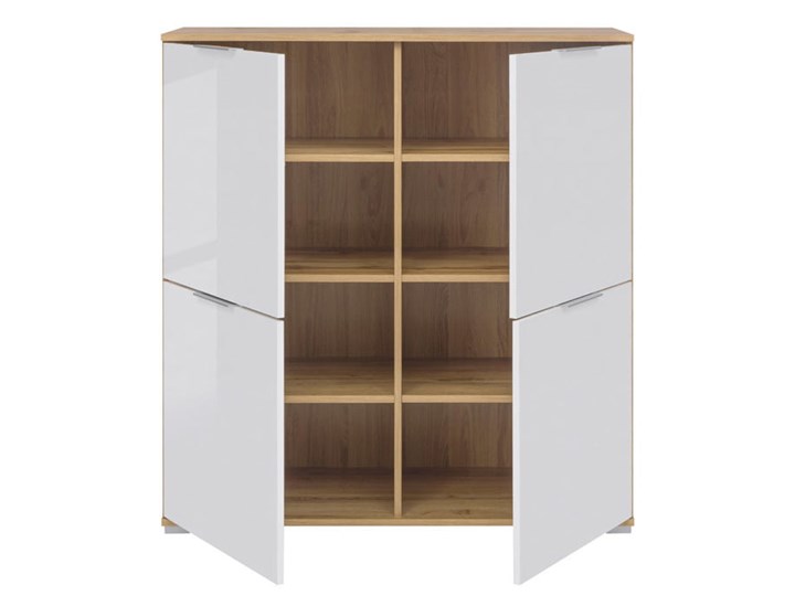 Komoda Zele - Kolor: Dąb Wotan 104x106x41 Płyta MDF Szerokość 106 cm Wysokość 106 cm Drewno Kategoria Komody