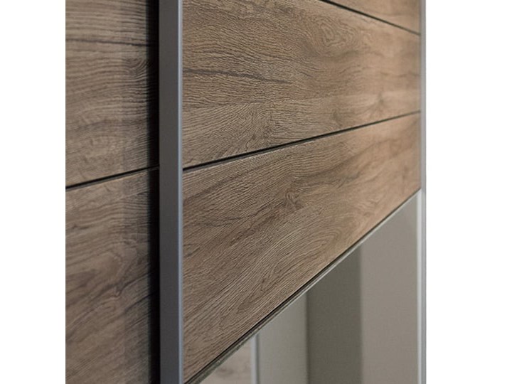 Szafa 220 Galaxy z lustrem Stal Drewno Płyta MDF Metal Pomieszczenie Garderoba