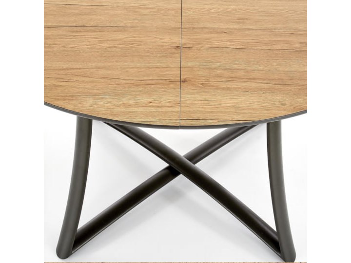 Stół rozkładany Moretti - Dł. po rozłożeniu: 148 cm Stal Drewno Styl Nowoczesny Płyta MDF Rozkładanie Rozkładane