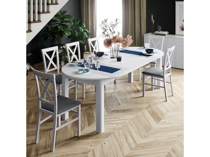 Stół rozkladany Indus - Dł. po rozłożeniu: 240 cm Płyta laminowana Drewno Płyta MDF Pomieszczenie Stoły do kuchni Kategoria Stoły kuchenne