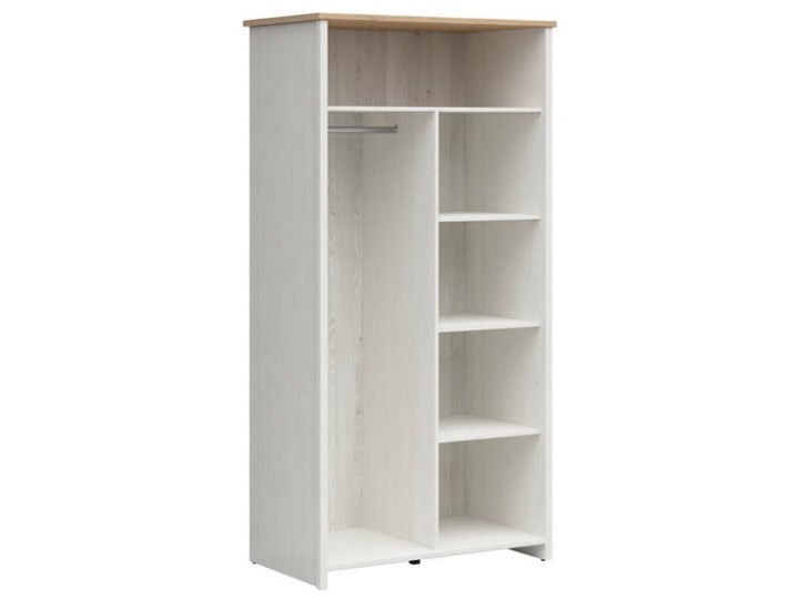 Szafa Loksa 101.5x200.5x57 Drewno Płyta MDF Tworzywo sztuczne Płyta laminowana Pomieszczenie Przedpokój Kategoria Szafy do garderoby