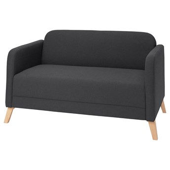 IKEA LINANÄS Sofa 2-osobowa, Vissle ciemnoszary, Głębokość: 80.5 cm