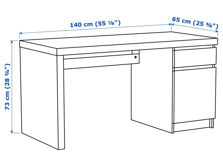 IKEA MALM/MILLBERGET / BILLY/OXBERG Kombinacja biurko/szafka, i krzesło obrotowe biały/beżowy Kategoria Zestawy mebli do sypialni