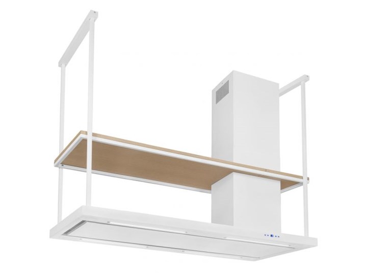 Okap wyspowy Metropolis Elite Wood White Matt 150 cm Kolor Biały Kategoria Okapy