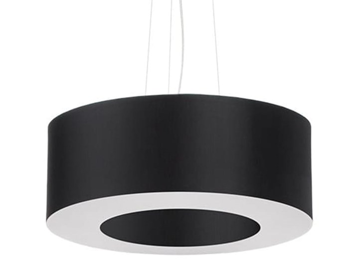 Żyrandol SATURNO 50 czarny Stal Tkanina Lampa z kloszem Metal Kategoria Lampy wiszące