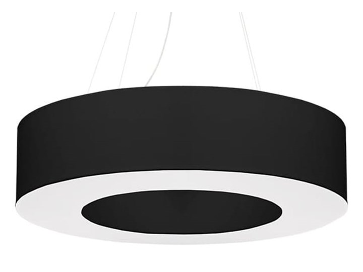 Żyrandol SATURNO 70 czarny Tkanina Lampa z kloszem Stal Metal Kategoria Lampy wiszące