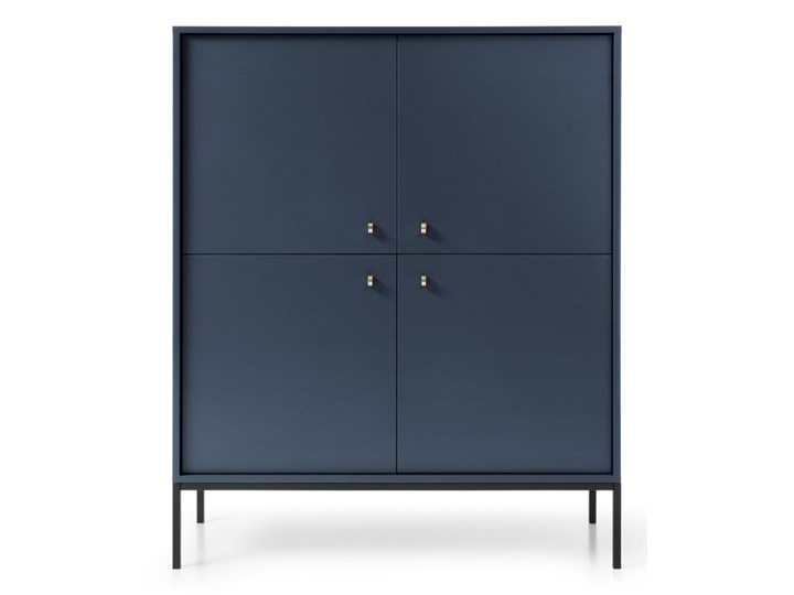 MONO Komoda granatowa 103,5x125,5x39 cm - Homla Kolor Srebrny Kategoria Komody