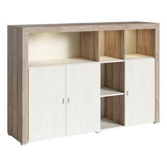 Pojemna komoda z drzwiami i wnękami do salonu Nela 163x109x37