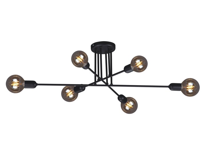 Czarna industrialna lampa sufitowa - S141-Felma Lampa designerska Metal Pomieszczenie Salon Pomieszczenie Jadalnia
