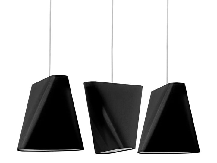 Żyrandol BLUM 3 czarny Tkanina Lampa z kloszem Stal Metal Kategoria Lampy wiszące