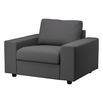 IKEA VIMLE Fotel, z szerokimi podłokietnikami/Hallarp szary, Szerokość: 115 cm