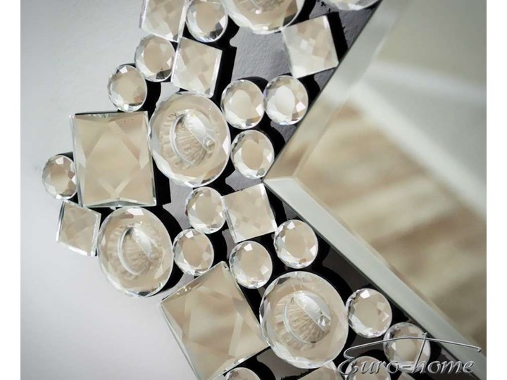 Lustro z kryształkami w stylu glamour 60x90 cm 13tm171PM Lustro z ramą Ścienne Prostokątne Kategoria Lustra