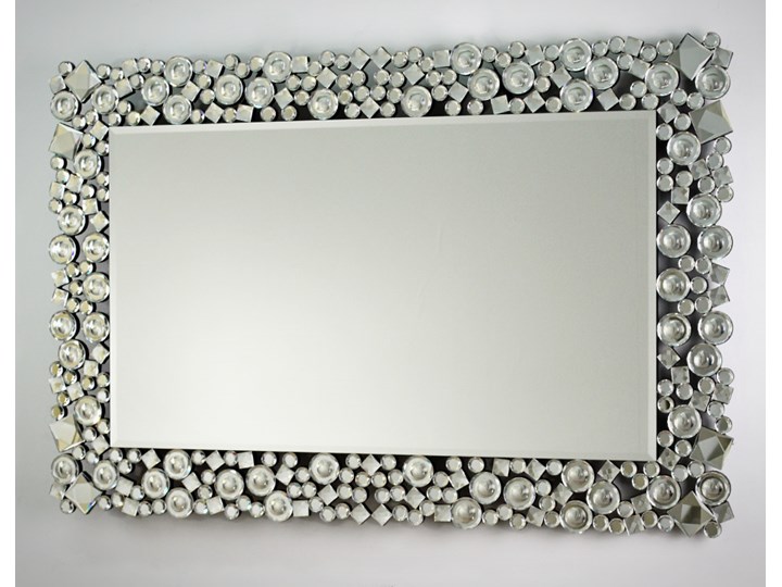 Lustro z kryształkami w stylu glamour 60x90 cm 13tm171PM Lustro z ramą Kategoria Lustra Kolor Srebrny