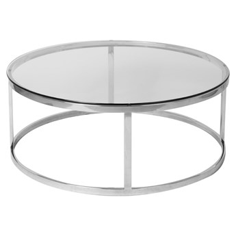 Nowoczesny minimalistyczny okrągły szklany stolik Ø100x40 cm C066