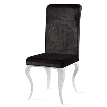 Nowoczesne czarne krzesło glamour 48x62x104 cm FT25