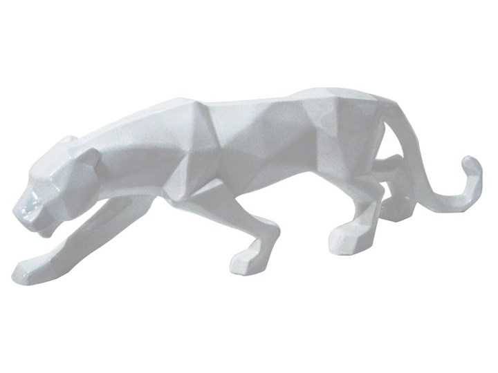 Geometryczna biała figura puma 44x24x9 cm A109