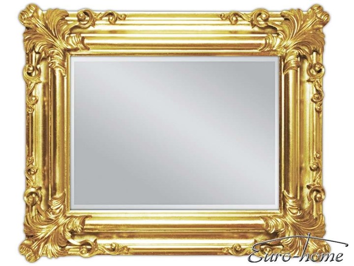 Lustro w złotej oprawie 50x60 cm 21023 Lustro z ramą Prostokątne Ścienne Kolor Złoty