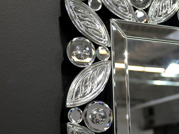 Lustro ażurowa rama z kryształkami 90x153 cm JS91 Styl Glamour Kategoria Lustra