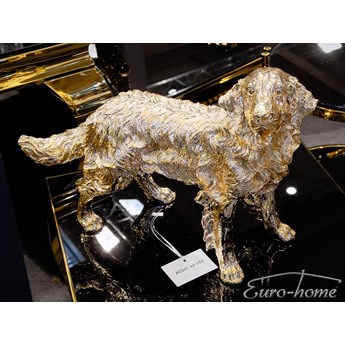 Złota figura psa Golden Retriever 54x44x34 cm  A020