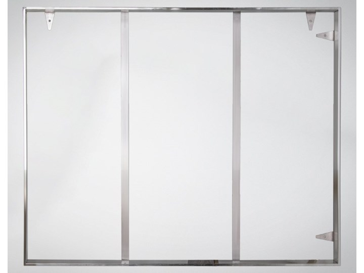 Srebrna oprawa obrazu wykonana z polerowanej stali nierdzewnej 91x121 cm TH12 Kolor Srebrny