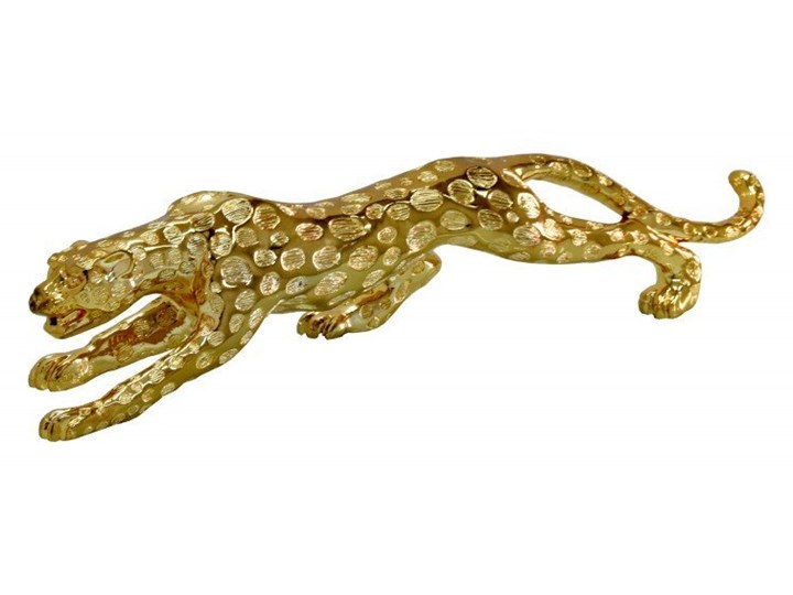 Drapieżna złota figura geparda 54x12x15 cm 1011-2 Kolor Złoty