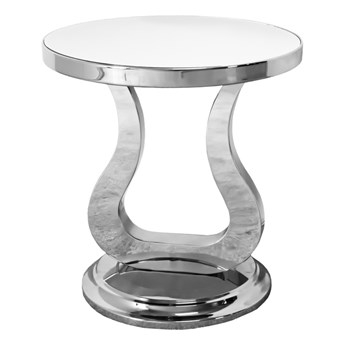 Designerski stolik kawowy z białym blatem 50x54 cm D003