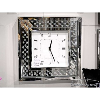 Lustrzany zegar diamenty 50x50 cm 15JS0016