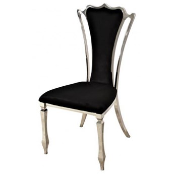Welurowe aksamitne czarne krzesło  52x49x105 cm B353