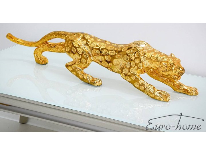 Drapieżna złota figura geparda 30x8x8 cm 3068 Kolor Złoty