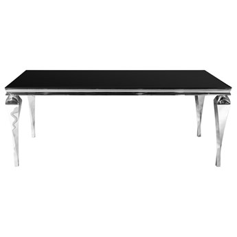 Stół z czarnym szklanym blatem 200x100x75 cm TH951-1